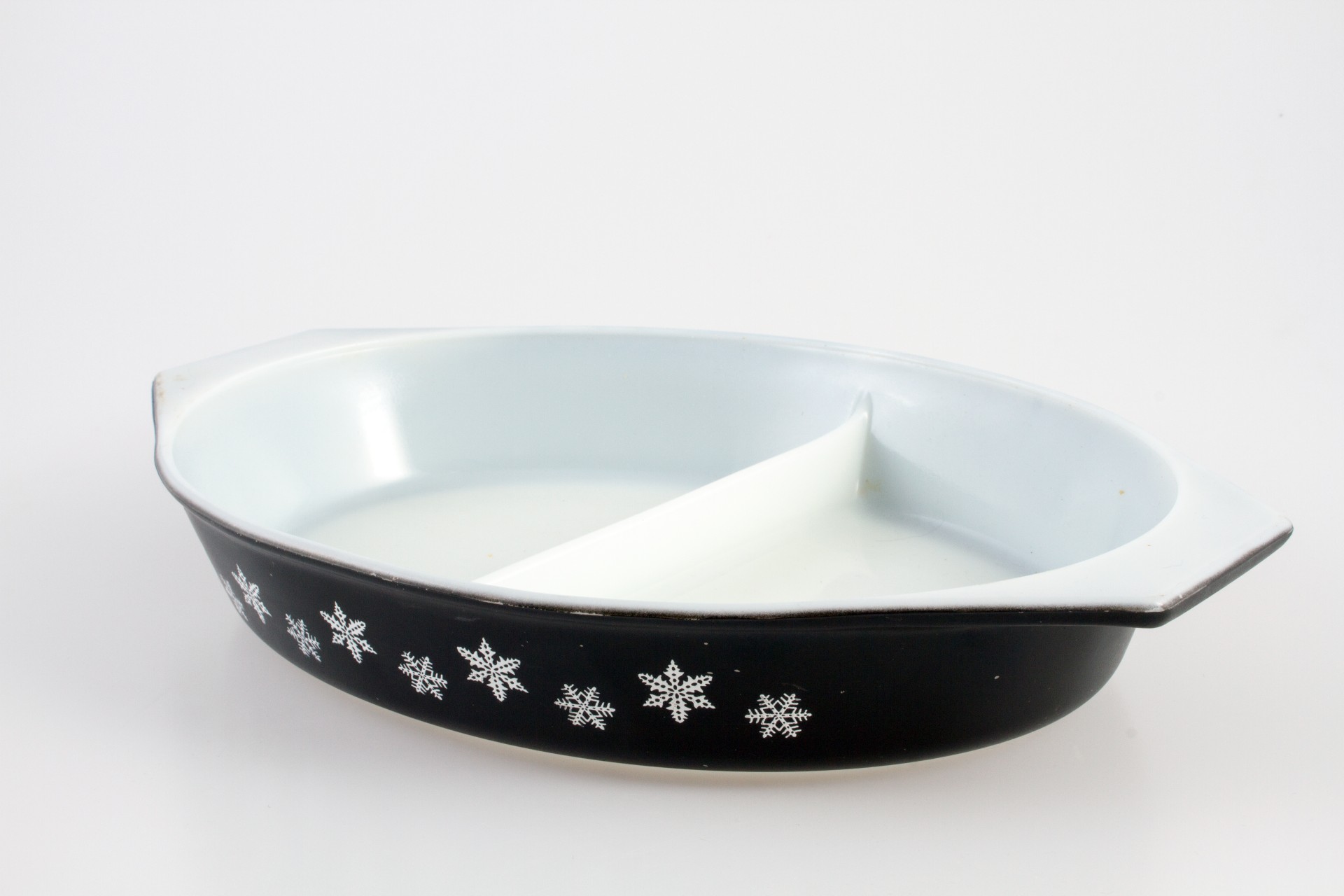Black ‘Gaiety’ Snowflake double serving dish Logo